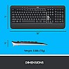 Logitech MK540 Wireless Keyboard and Mouse Combo for Windows, 2.4 GHz Wireless with Unifying USB-Receiver