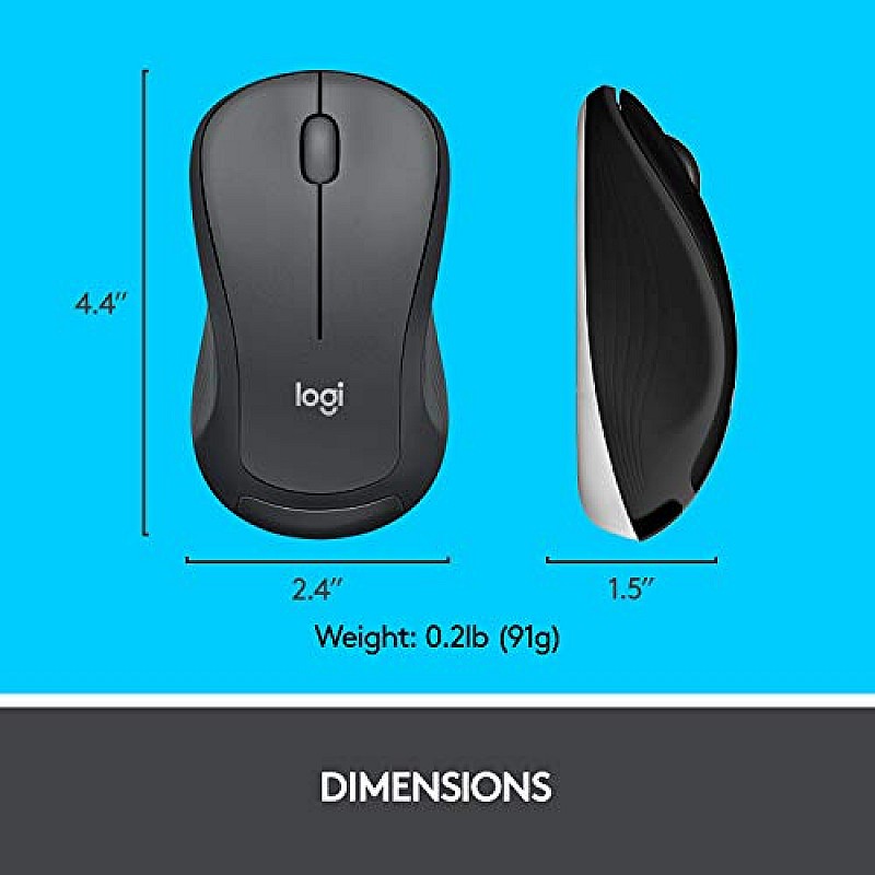 Logitech MK540 Wireless Keyboard and Mouse Combo for Windows, 2.4 GHz Wireless with Unifying USB-Receiver