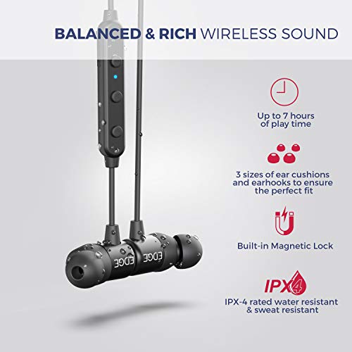 MuveAcoustics Edge2PRO MA-1020SB Wireless Bluetooth Earphone (Steel Black MuveAcoustics Edge2PRO MA-1020SB Wireless Bluetooth Earphone (Steel Black