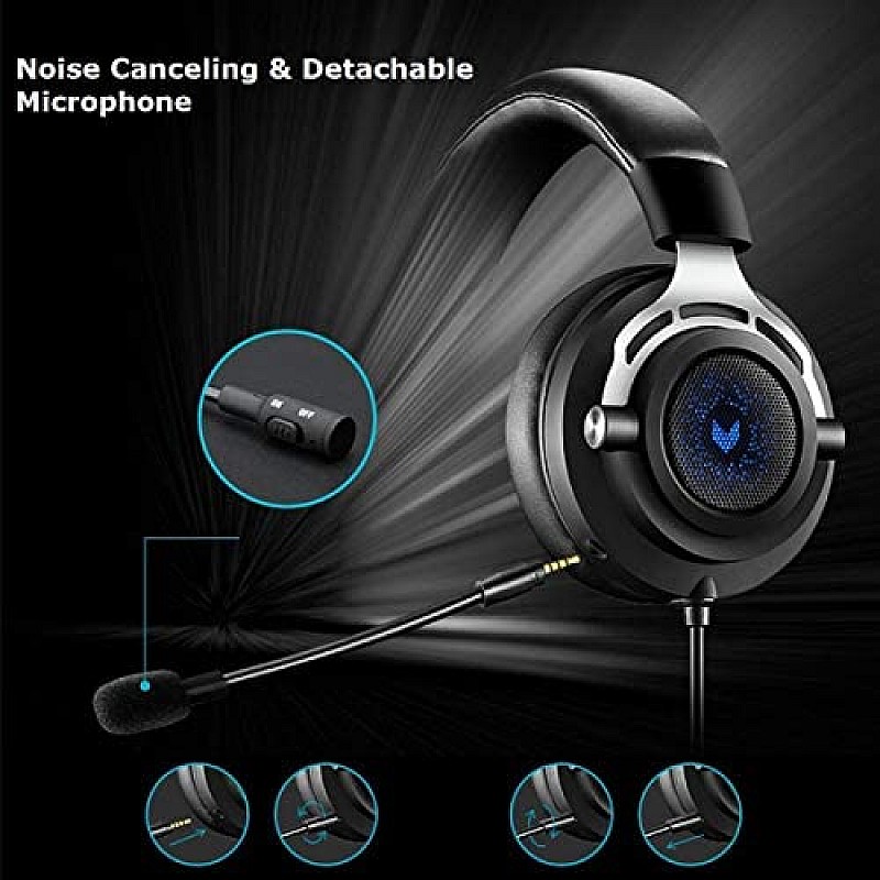 Rapoo VH150 Gaming Headset USB Surround Sound Breathing LED Backlight Headphone with Microphone for Gamer