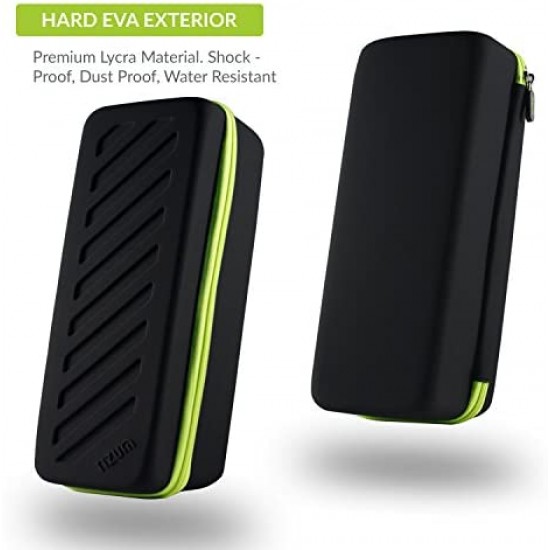 Tizum Travel Portable Hard Case Pouch for Echo Plus Black