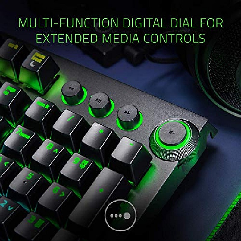 Razer BlackWidow Elite: Esports Gaming Keyboard - Multi-Function Digital Dial with Dedicated Media Controls -