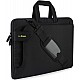 AirCase Laptop Bag Sleeve  Bag for 15.6-Inch Laptop MacBook Shoulder Strap Pocket Black