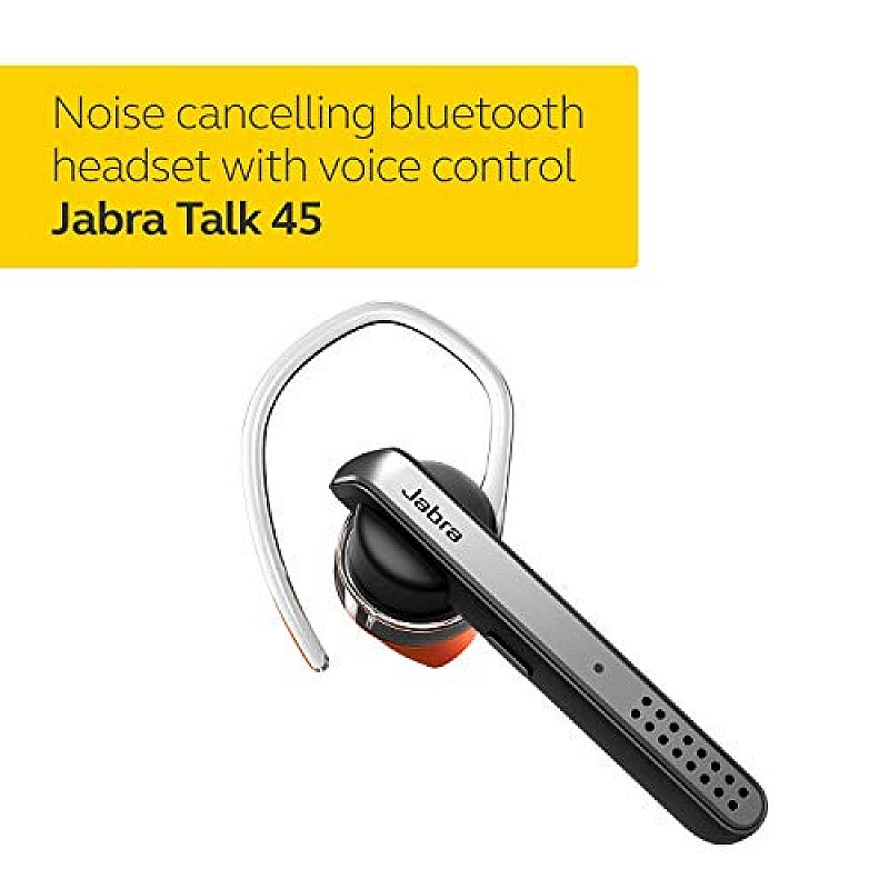 Jabra Talk 45 Wireless in Ear Bluetooth Headset for High Definition Hands-Free Calls with Mic Silver