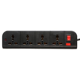 Live Tech PS07 Power Strip with 4 Sockets Rust Free, 6ft (1.8 Meter) Extension Cord 3 Pin Plug Spike Guard ABS Virgin Plastic Material (Black) Live Tech PS07 Power Strip with 4 Sockets Rust Free, 6ft (1.8 Meter) Extension Cord 3 Pin Plug Spike Guard ABS Virgin Plastic Material (Black)