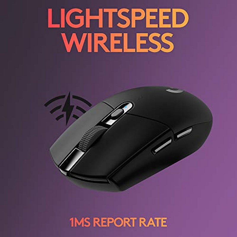 Logitech g 304 lightspeed wireless gaming mouse, hero sensor, 12,000 dpi, lightweight