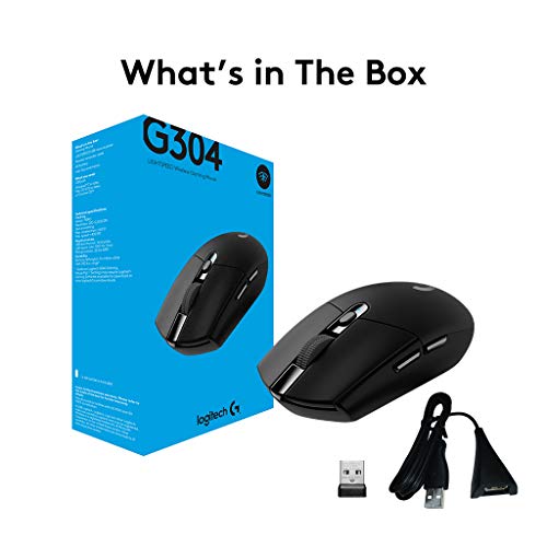 Logitech g 304 lightspeed wireless gaming mouse, hero sensor, 12,000 dpi, lightweight Logitech g 304 lightspeed wireless gaming mouse, hero sensor, 12,000 dpi, lightweight