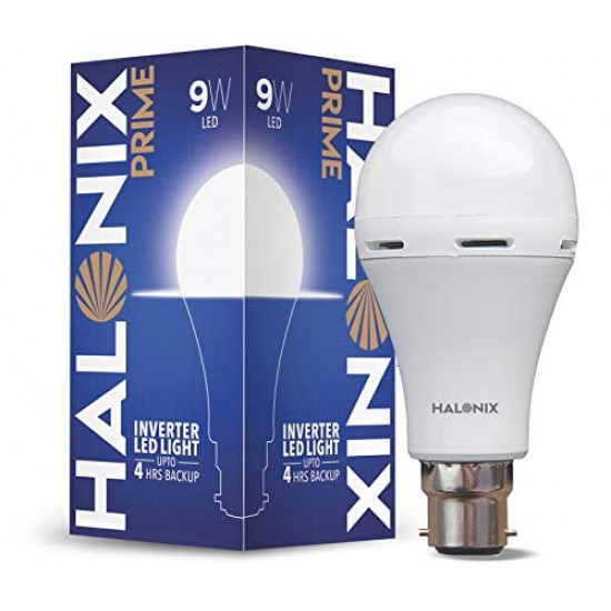 Halonix Rechargeable Emergency Inverter LED Bulb B22 9-Watt - White 