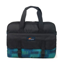 Protecta Maestro 15.6 Laptop Bag Briefcase Black and Modern Green Print