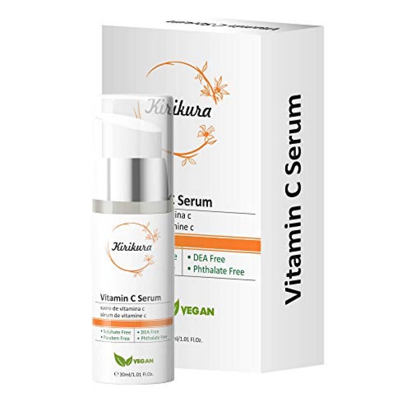 KIRIKURA Vitamin C 25% Vegan, Anti Ageing Serum with Ferulic Acid, Vitamin E 1.01 fl.oz.