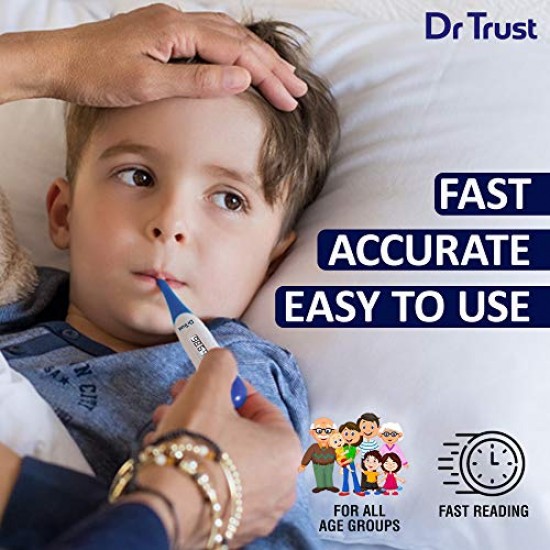 Dr Trust (USA) Waterproof Flexible Tip Digital Thermometer (White)