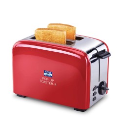 KENT 16030 850-Watt 2-Slice Pop-up Toaster (Red)