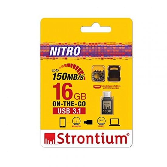 Strontium Nitro 16Gb One OTG 3.1 150 MBPS (Grey)