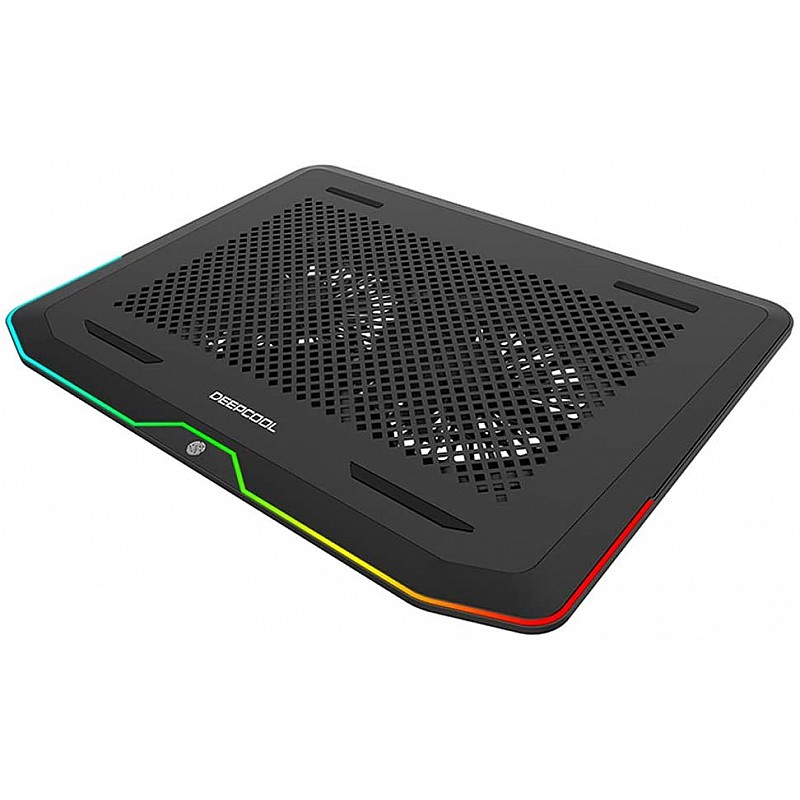 DEEPCOOL N80 RGB Gaming Notebook Laptop Cooler with RGB LED Lighting Compatible with 17.3 notebooks and Below DPN222N80RGB