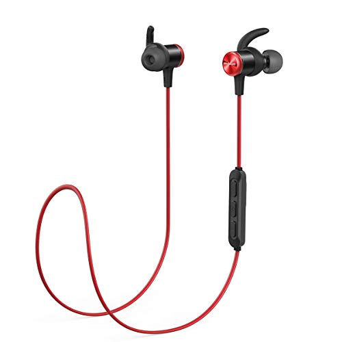 Anker Soundcore Spirit Sports Earbuds, 8H Battery, IPX7 Waterproof SweatGuard Wireless Bluetooth 5.0 Headphones with Secure Fit for Workout (Red) Anker Soundcore Spirit Sports Earbuds, 8H Battery, IPX7 Waterproof SweatGuard Wireless Bluetooth 5.0 Headphones with Secure Fit for Workout (Red)