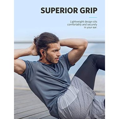 Anker Soundcore Spirit Sports Earbuds, 8H Battery, IPX7 Waterproof SweatGuard Wireless Bluetooth 5.0 Headphones with Secure Fit for Workout (Red)