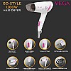 VEGA Go Style 1200 Hair Dryer (VHDH-18), White