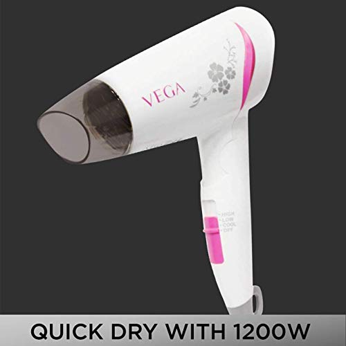 VEGA Go Style 1200 Hair Dryer (VHDH-18), White VEGA Go Style 1200 Hair Dryer (VHDH-18), White