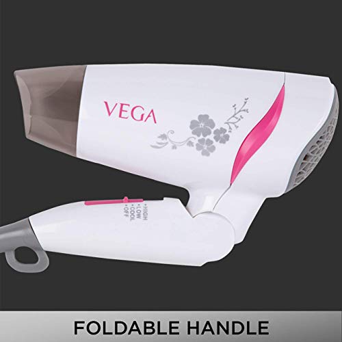 VEGA Go Style 1200 Hair Dryer (VHDH-18), White VEGA Go Style 1200 Hair Dryer (VHDH-18), White