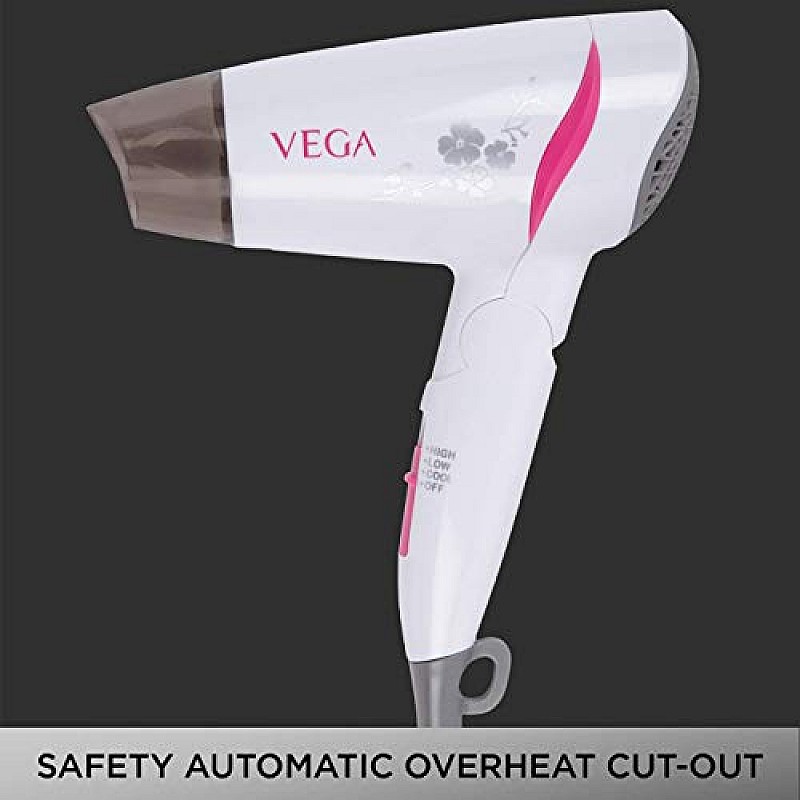 VEGA Go Style 1200 Hair Dryer (VHDH-18), White