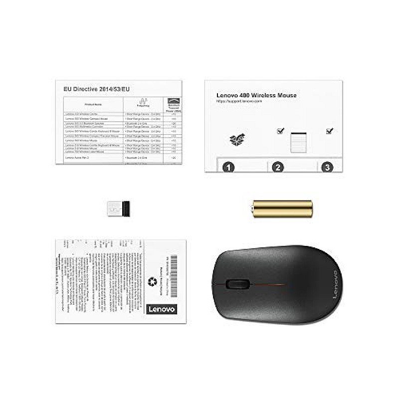 Lenovo 400 Wireless Mouse (Black) GY50R91293 