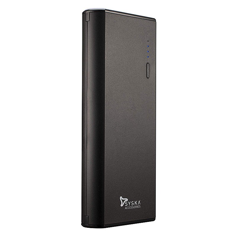 Syska 10000 mAh Lithium Ion L1002J Port100 Power Bank Black