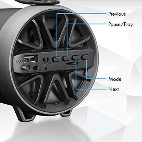 Zebronics ZEB-AXON Wireless Bluetooth 10W Barrel Finish Portable Speaker With Supporting Handy Strap, USB, SD Card, AUX & FM Zebronics ZEB-AXON Wireless Bluetooth 10W Barrel Finish Portable Speaker With Supporting Handy Strap, USB, SD Card, AUX & FM