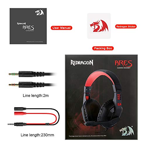 Redragon H120 Wired Over-Ear Gaming Headset with Microphone (Black) Redragon H120 Wired Over-Ear Gaming Headset with Microphone (Black)