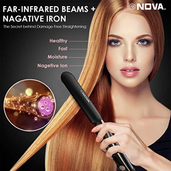 Nova Temperature Control Professional NHS 890 Hair Straightener (Black)