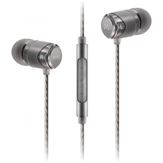 SoundMAGIC E11C Sound Isolating in-Ear Headphones with Microphone and Remote (Gunmetal) 