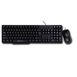 Zebronics Wired Keyboard and Mouse Combo with 104 Keys and a USB Mouse with 1200 DPI JUDWAA 750
