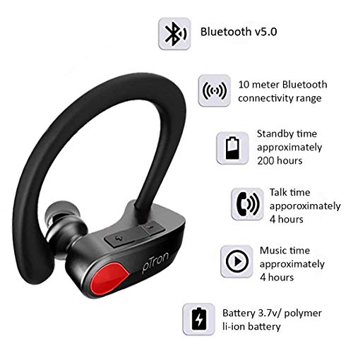 pTron Twins Pro in-Ear True Wireless Bluetooth Headphones (TWS) with Mic - (Black) pTron Twins Pro in-Ear True Wireless Bluetooth Headphones (TWS) with Mic - (Black)