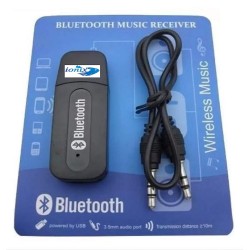 AIRTREE Universal Wireless Bluetooth V2.1 Car Kit Hands Free 3.5mm Music Audio Receiver Compatible with Smart Mobiles