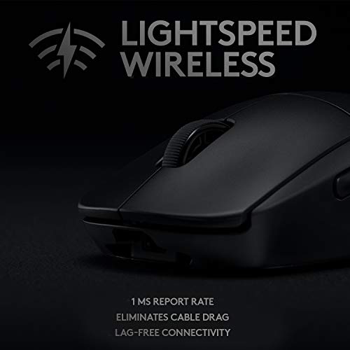 Logitech G PRO Wireless Gaming Mouse, Hero 25K Sensor RGB, Ultra Lightweight Black Logitech G PRO Wireless Gaming Mouse, Hero 25K Sensor RGB, Ultra Lightweight Black