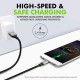 SpinBot ChargeUp Micro USB Dual Braided 3Amp Data Cable.Fast Charging and Sync for Android Smartphones-4.92 Feet(1.5 m) Long -(Black)