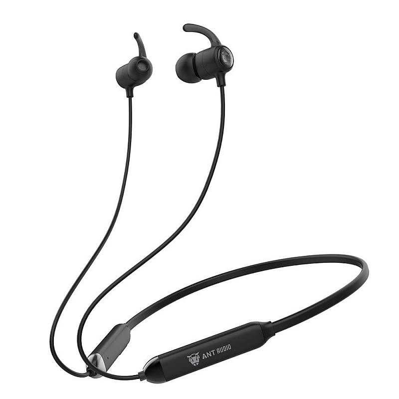 Ant Audio Wave Sports 450 Bluetooth Wireless Neckband Earphone with IPX5 (Black)  -