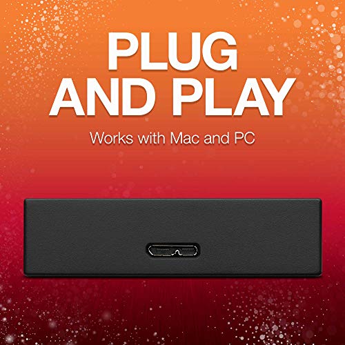 Seagate Backup Plus Portable 5 TB External HDD – USB 3.0 for Windows STHP5000400