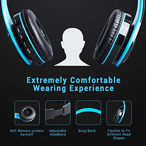 Maono AU-D422L Over-Ear Bluetooth Wireless Headphones with Built in Mic (Blue and Black) Maono AU-D422L Over-Ear Bluetooth Wireless Headphones with Built in Mic (Blue and Black)