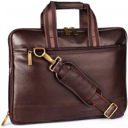 Aircase C54 Vegan Leather 15.6" Multifunction Laptop Bag (Brown)