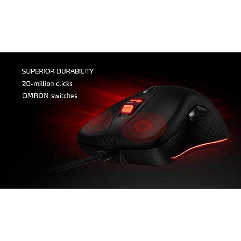 XPG Infarex M20 PC Mouse, PC/Mac, 5 Adjustable DPI Modes (400|800|1600|3200|5000) with RGB Effects and Sensitivity Settings 