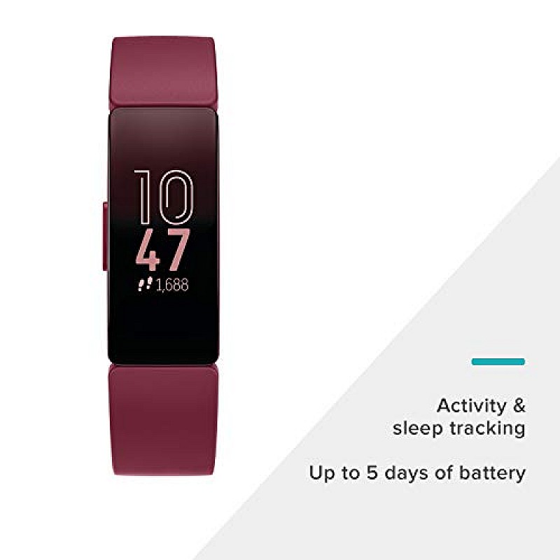 Fitbit Inspire Health and Fitness Tracker Sangria