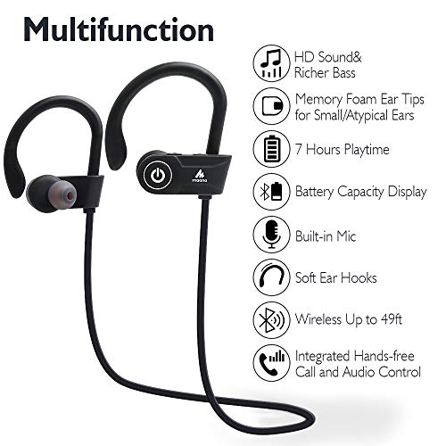 Maono AU-D20X Sports Wireless Bluetooth Headphones with Mic (Black) Maono AU-D20X Sports Wireless Bluetooth Headphones with Mic (Black)