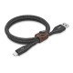 Belkin DuraTek Plus Lightning to USB-A Cable with Strap for iPhone 12 Mini - 6 Feet (1.8 Meters) - Black
