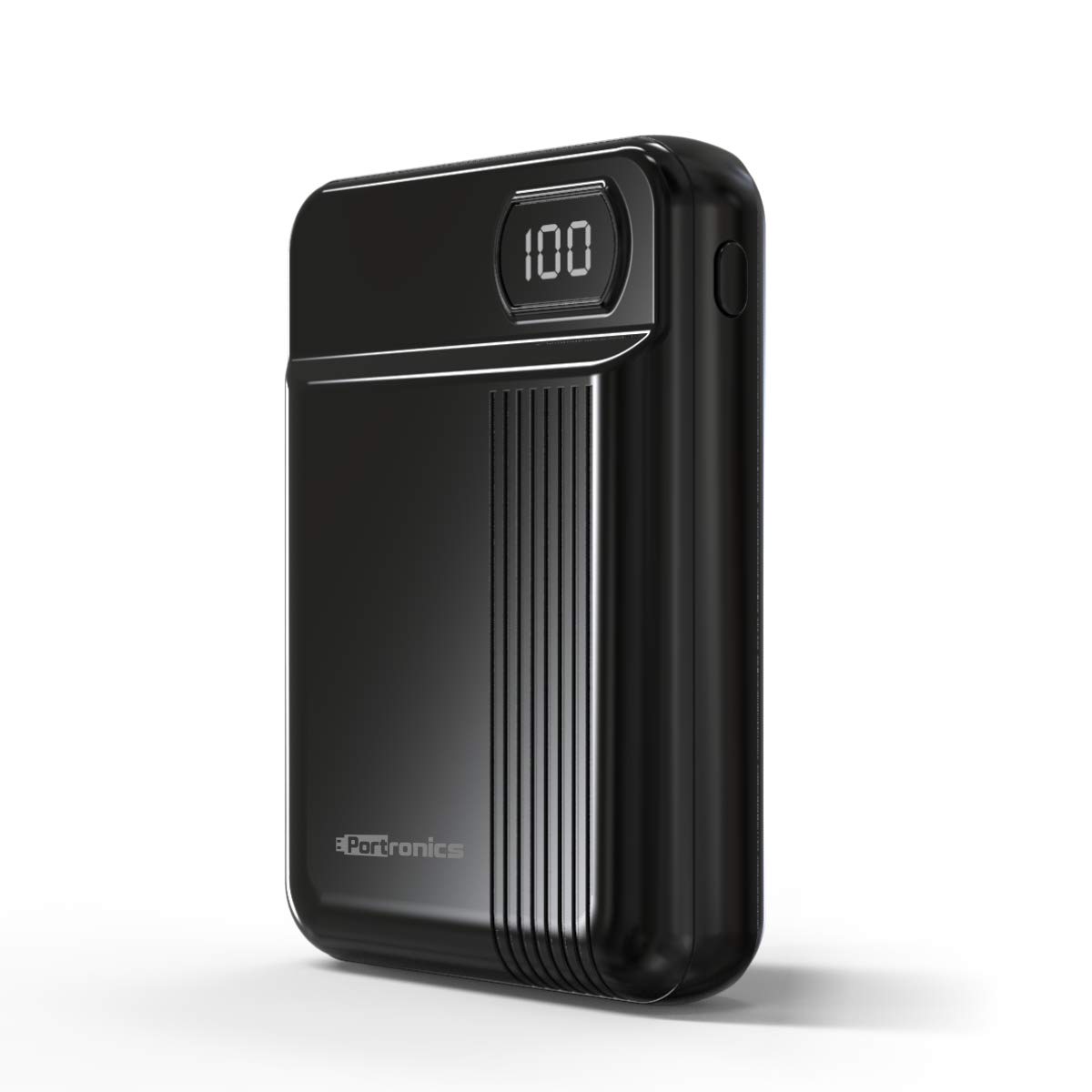 Portronics Indo 10D 10,000 mAh Power Bank Dual Input(Type C + Micro USB) and Dual Output with Display (Black)
