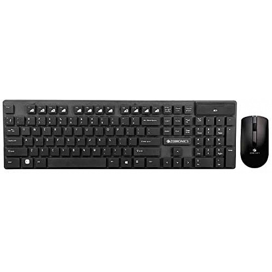 Zebronics Zeb-Companion 102 Wireless Keyboard and Mouse Combo, 104 Keys and Rupee Key USB Nano Receiver