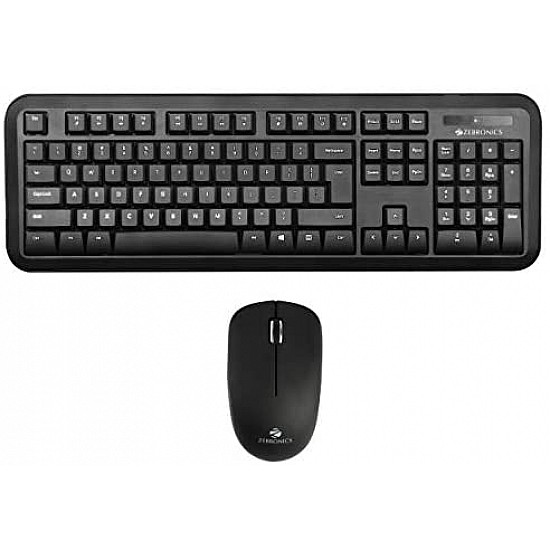 Zebronics Zeb-Companion 102 Wireless Keyboard and Mouse Combo, 104 Keys and Rupee Key USB Nano Receiver