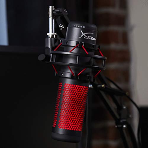 HyperX QuadCast - USB Condenser Gaming Microphone, for PC, PS4 and Mac, Red LED - Black HyperX QuadCast - USB Condenser Gaming Microphone, for PC, PS4 and Mac, Red LED - Black