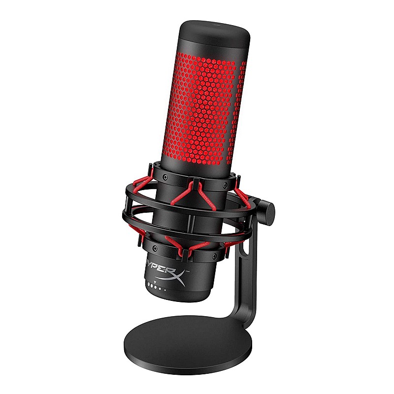 HyperX QuadCast - USB Condenser Gaming Microphone, for PC, PS4 and Mac, Red LED - Black