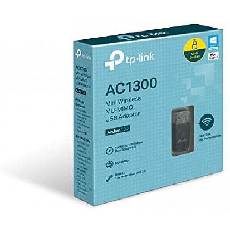 TP-Link USB 600 Mbps WiFi Wireless Network Adapter for Desktop PC with 2.4GHz/5GHz