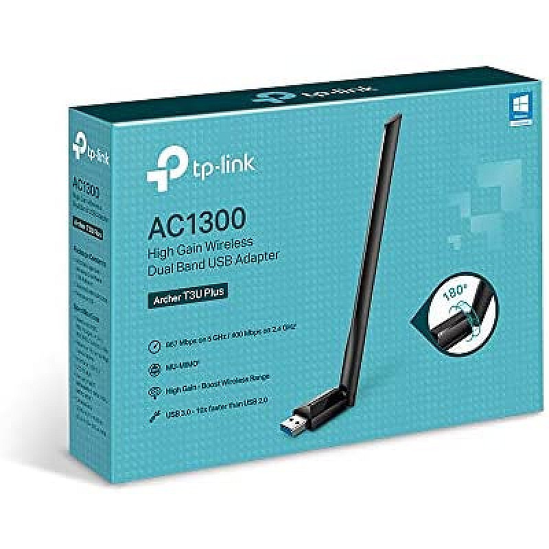 TP-Link USB 600 Mbps WiFi Wireless Network Adapter for Desktop PC with 2.4GHz/5GHz